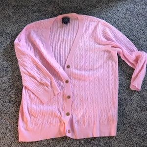 Chaps three-quarter sleeve cardigan sweater